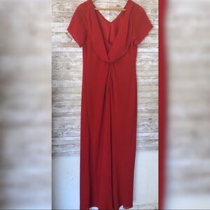 Kiki red formal back draped dress Size XXL